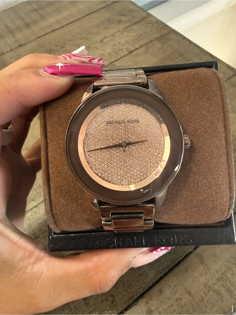 Michael Kors Rose Sable Pave Bracelet Watch